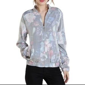 Obey Propaganda Mavern Floral Track Bomber Jacket Size XS